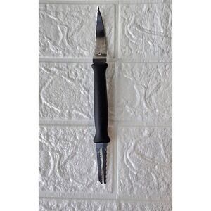 Pampered Chef Grapefruit Knife Black Handle Stainless Steel USA Fruit Tool